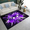 Modern Gamepad Controller Pattern Area Rug - Video Game Carpet Non-Slip for Teens