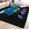 Modern Gaming Area Rug with Video Game Controllers Print - Perfect for Boys' Room Decor