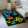 Modern Gaming Area Rugs for Boys with 3D Printed Gamepad Controller Design: Comfortable Game Area Rugs