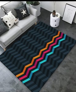 Modern Geometric Vortex and Accordion Area Rug for Home Decor - Creating a Contemporary and Dynamic Look