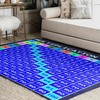 Modern Home Decor Bamboo Living Room Rug - Zebra and Colorful Vortex Area Rug
