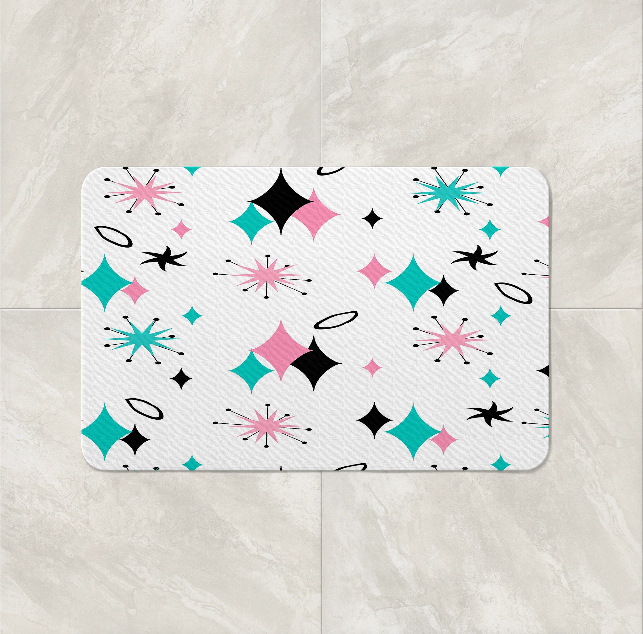 Modern Mid Century Geometric Shower Curtain - Add Some Style to Your Bathroom - Image 3