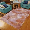 Modern Minimalist Orange Area Rug with Non-Slip Backing for Vibrant Home Decor with 70s Style