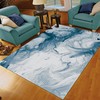 Modern Minimalist Sky Clouds Art Deco Rug for Living Room or Bedroom with Retro Vibe