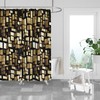 Modern Mod Blocks Abstract Shower Curtain with Optional Matching Towels and Mat for Creative Bathroom Decor
