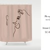 Modern Pink Art Face Shower Curtain - Waterproof and Washable for Bathroom - Customized Size Curtains with Hooks