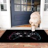 Modern Tech Style Gaming Room Area Rug with Gamer Controller Gamepad Pattern