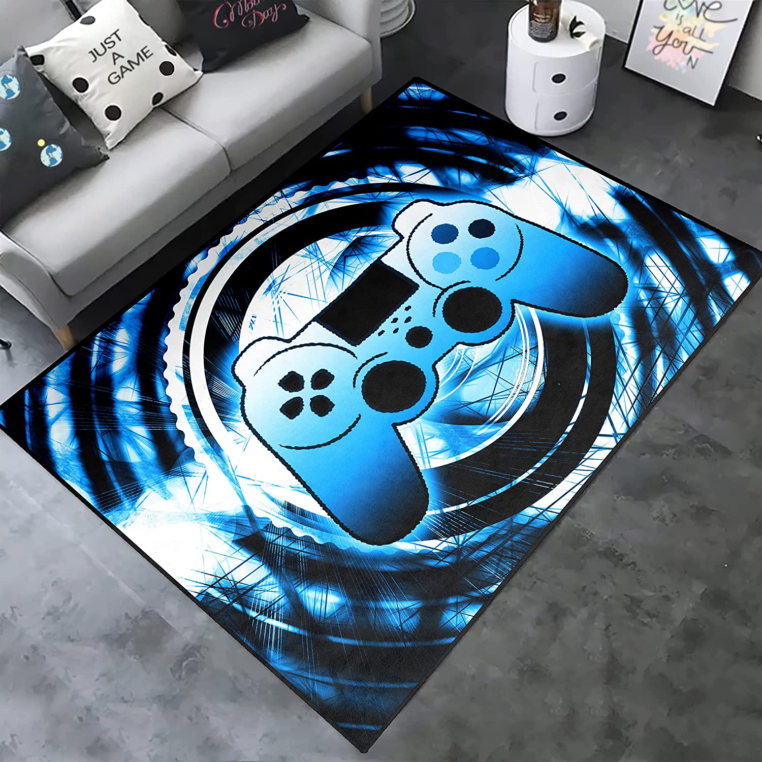 Modern Teens Gamer Theme T-Shirt, Hoodie, Sweatshirt: Video Game Area Rugs Gamepad Controller Printed