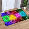 Modern and Stylish Black Gaming Rugs for Boys' Bedroom and Living Room: Featuring Game Controllers
