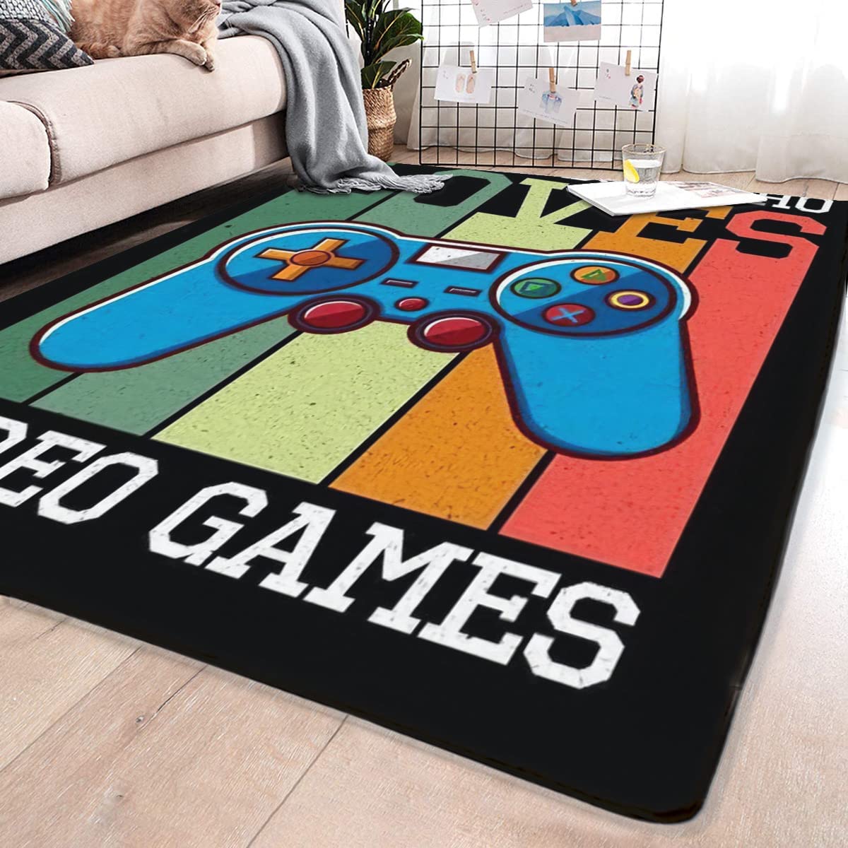Mohawk Home Kids Playroom Boys Area Rug - Large Non-Slip Area Rug for Gaming Room Decor - Great for Active Kids