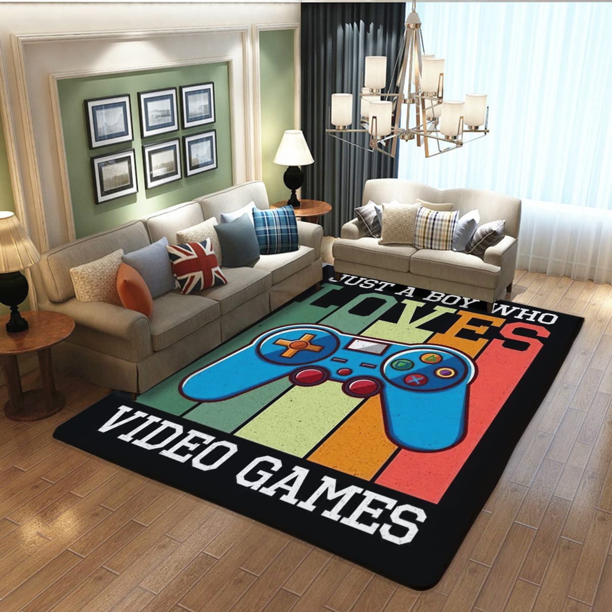 Mohawk Home Kids Playroom Boys Area Rug - Large Non-Slip Area Rug for Gaming Room Decor - Great for Active Kids - Image 2