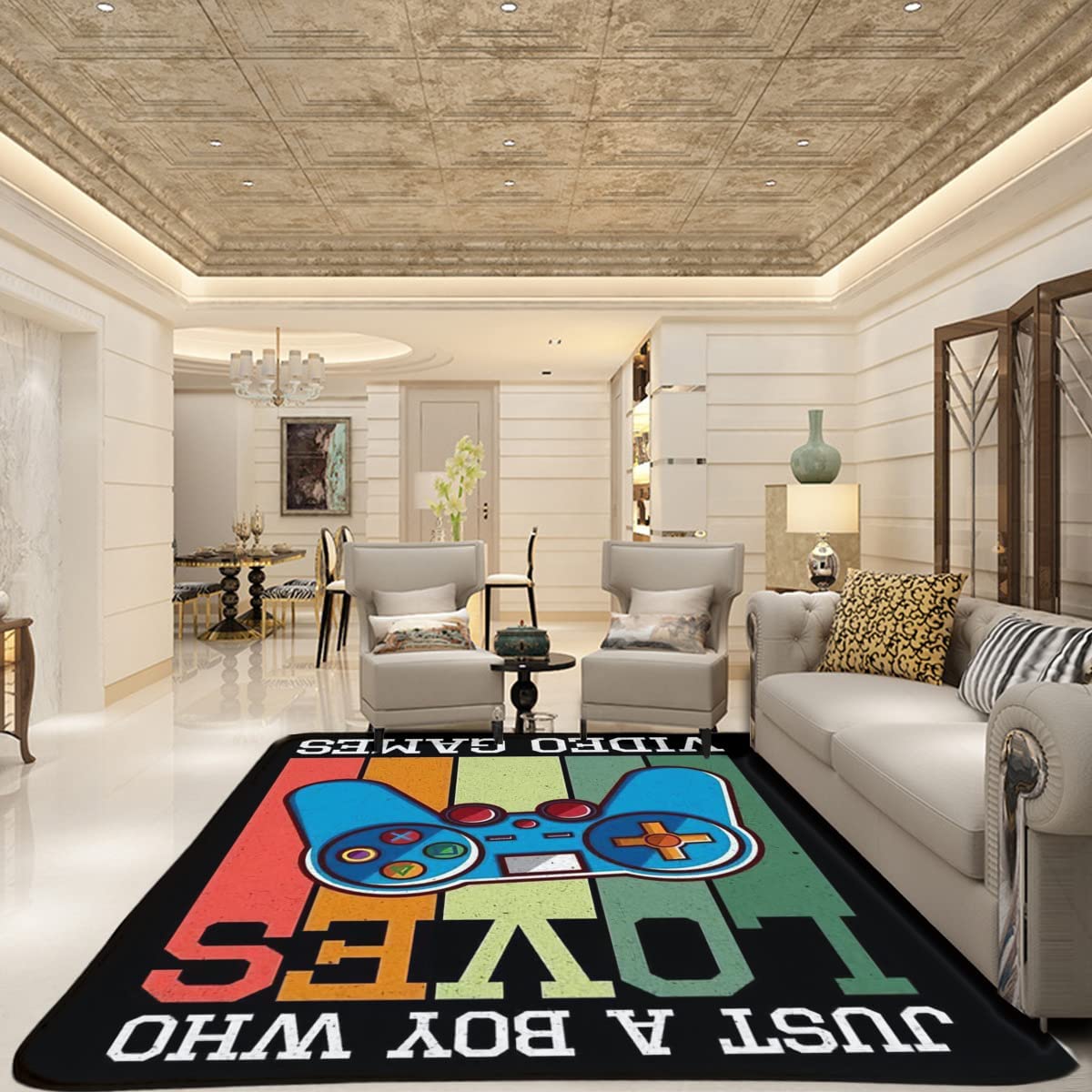 Mohawk Home Kids Playroom Boys Area Rug - Large Non-Slip Area Rug for Gaming Room Decor - Great for Active Kids - Image 3