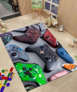 Monochrome Sketch Style Gaming Design Racing Monitor Device Gadget Teen 90's Ambesonne Video Games Area Rug