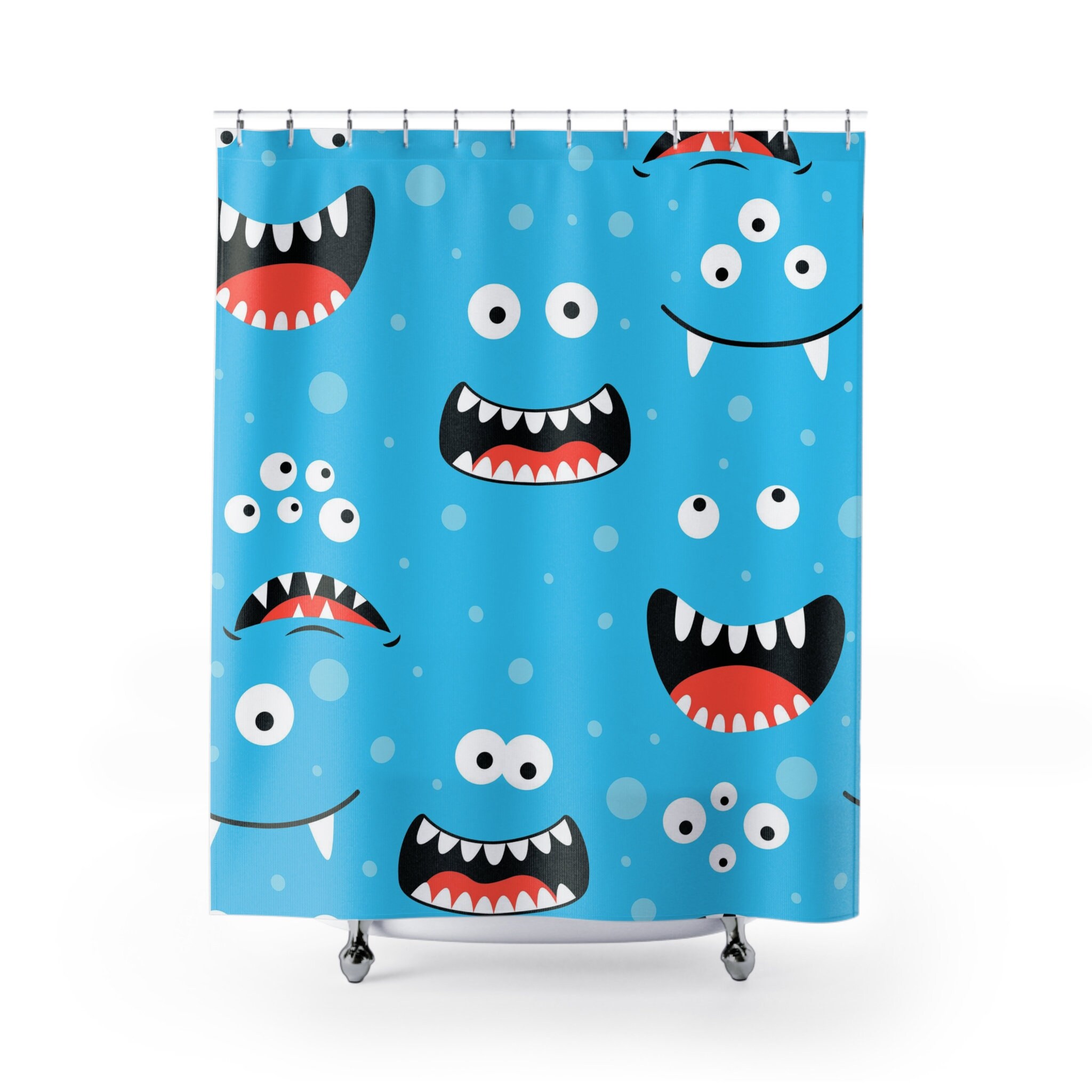 Monster Friends Shower Curtain | Children's Bathroom Shower Curtain | Kids Bathroom Decor