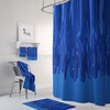 Moody Blue Boho Shower Curtain Multiple Options Bathroom Decor with Vintage Print