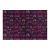 Moody Pink Butterfly and Dark Floral Area Rug with Boho Moth Design for Romantic Home Decor