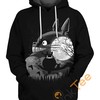 Moon Watching Hoodie with 3D Design