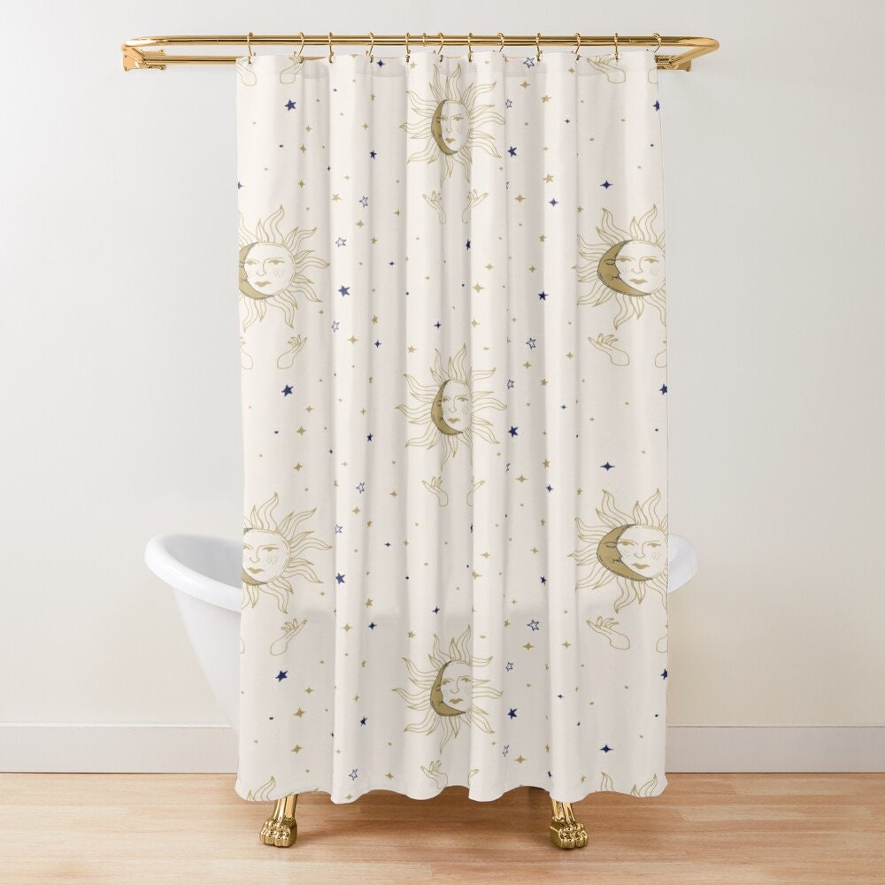Moon and Tarot Spiritual Shower Curtain | Eco-Friendly Polyester, Waterproof and Extra-Durable - Image 3