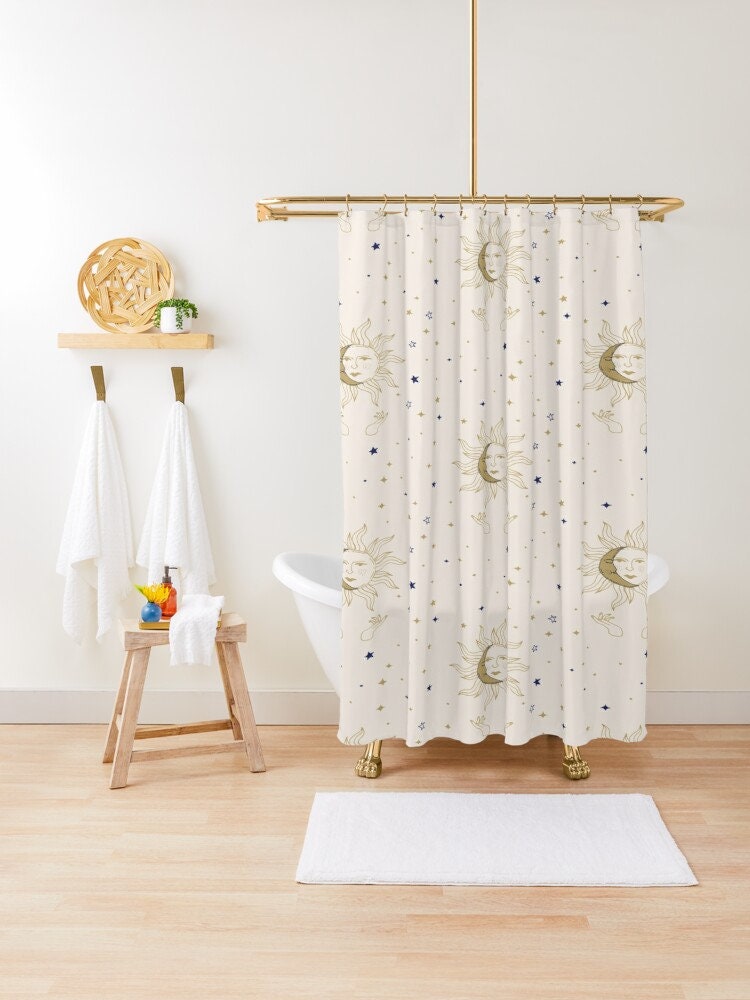 Moon and Tarot Spiritual Shower Curtain | Eco-Friendly Polyester, Waterproof and Extra-Durable - Image 4