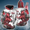 Moose Hunting Budweiser 3D Hoodie Printful - Gift for Beer Lovers