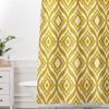 Moroccan Design Yellow Shower Curtain | Retro Modern Geometric Bathroom Decor | Trevino Collection