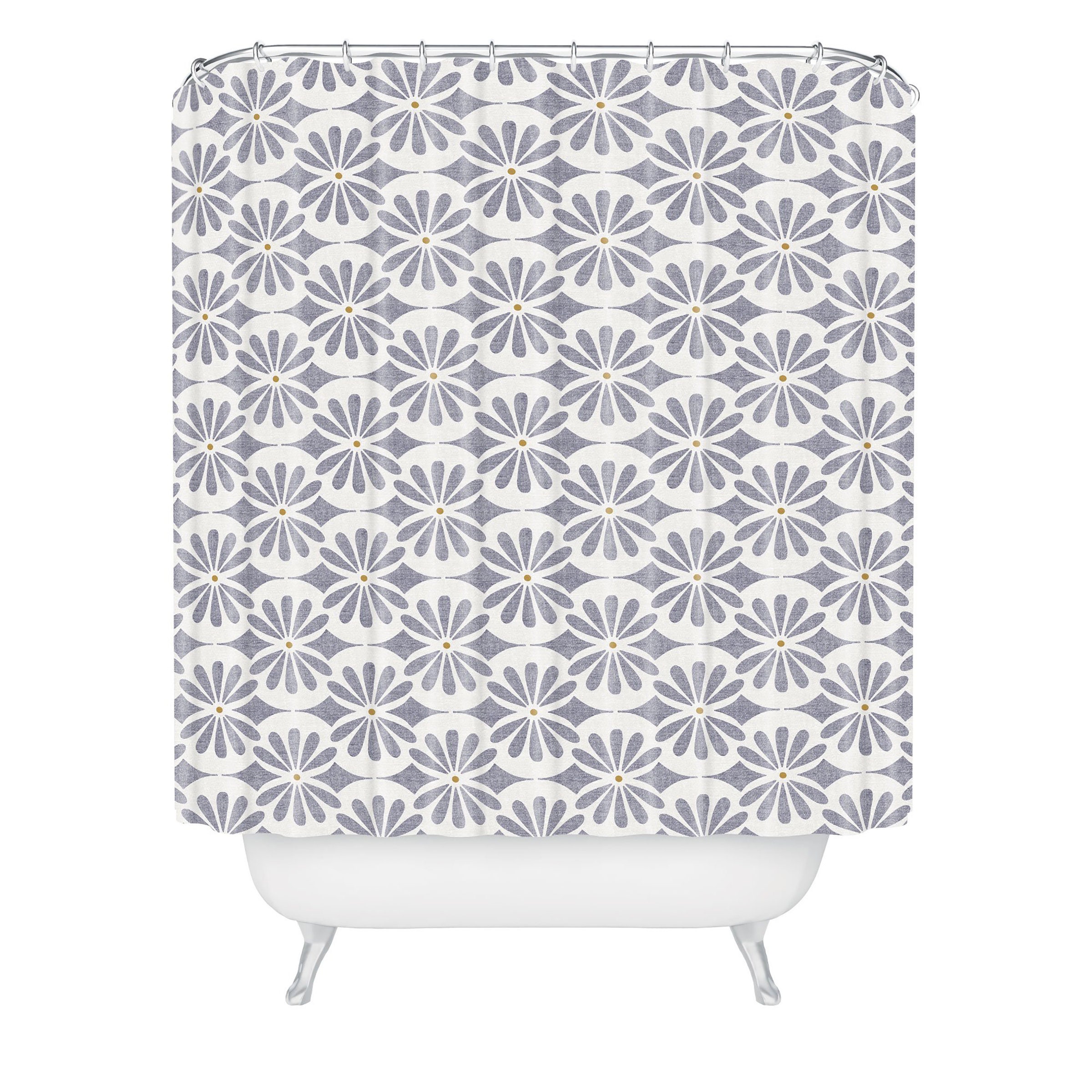 Moroccan Geometric Shower Curtain for Modern Farmhouse Bathroom Decor - Image 2