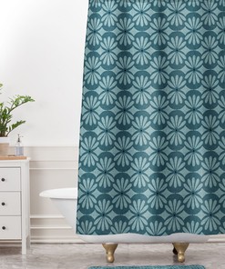 Moroccan Teal Bath Decor Boho Style Shower Curtain, Adds a Touch of Arabia to Your Bathroom Decor, Bath Curtain
