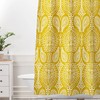 Moroccan Yellow Paisley Fabric Shower Curtain, Boho Bathroom Decor, Adds a Touch of Warmth to Your Bathing Space