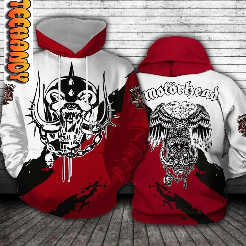 Motorhead Rock Band All Over Print 3D Hoodie with Band Logo