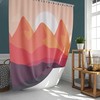 Mountain Sunrise Shower Curtain | Landscape Nature Fabric, Bathroom Curtain and Mat | Home Bathroom Set Decor