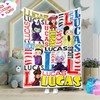 Movie Character Blanket with Personalized Name - Perfect Gift for Kids