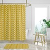Mudcloth Print Shower Curtain, Mustard Yellow Color, Bohemian Bathroom Decor