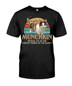 Munchkin Cute T-Shirt, Hoodie & Crewneck Sweatshirt - Official Cat Of Cool People Plus Cat Shirt For Cats