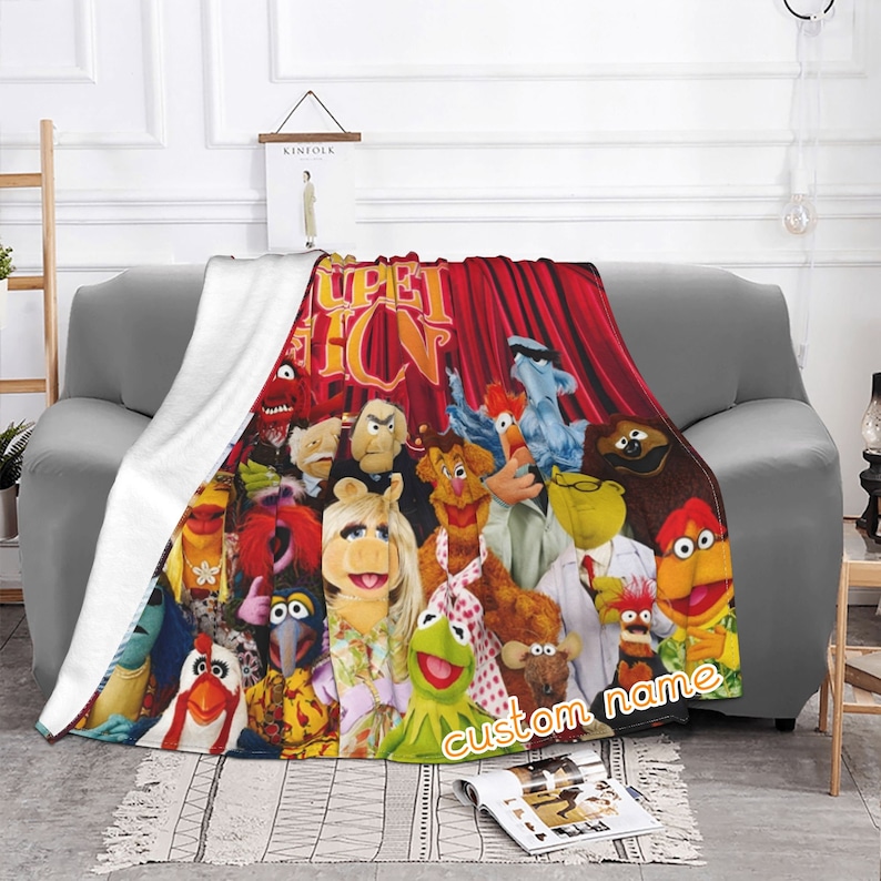 Muppets Show Custom Name Disney Blanket, Perfect Kids and Adult - Image 2