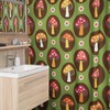 Mushroom Home Decor Shower Curtain, Groovy 60's 70's Hippie Bathroom Accessory with Retro Charm