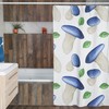 Mushroom Home Decor Tub Shower Curtain, Groovy 60's 70's Hippie Bathroom Accessory with Enchanting Charm