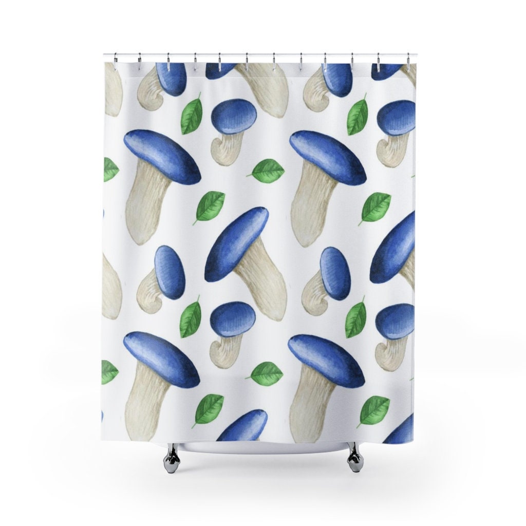 Mushroom Home Decor Tub Shower Curtain, Groovy 60's 70's Hippie Bathroom Accessory with Enchanting Charm - Image 2