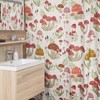 Mushroom Shower Curtain, Groovy 60's 70's Bathroom Accessory, Retro Bathroom Decor, Fall Shower Curtain