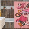 Mushroom Shower Curtain, Groovy 60's 70's Bathroom Accessory, Retro Bathroom Decor, Mushroom Home Decor