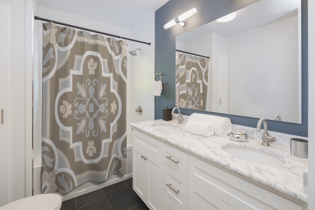 Must-Have Contemporary Shower Curtain for College Dorm & Bathroom Decor - 71 x 71 inch Design Included - Image 2