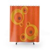 Mustard Yellow Geometric Shower Curtain for MCM Bathroom