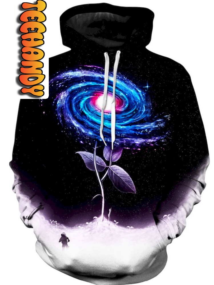 My Little Flower All Over Print 3D Hoodie with Floral Design