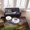 Mysterious Purple Stars Universe Galaxy Area Carpet - Thickened Portable Fluffy Breathable Washable
