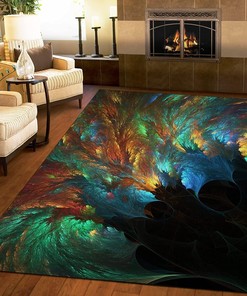 Mysterious Romantic Fantasy Smoke Art Area Rugs - Indoor Non-Slip Kids Rugs for Personalized Kitchen Doormat Home Décor