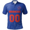 NCAA Boise State Broncos Blue Ombre Custom Text Number Polo Shirt