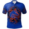 NCAA Boise State Broncos Blue and Orange Camo Vintage Custom Text Number Polo Shirt
