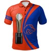 NCAA Boise State Broncos Orange and Blue Champions Custom Text Polo Shirt