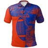 NCAA Boise State Broncos Orange and Blue Graffiti Spray Polo Shirt