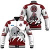 NCAA Ohio State Buckeyes 3D Baseball Jacket All Over Print Polo Shirt with Custom Text and Jersey Options