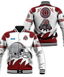 NCAA Ohio State Buckeyes 3D Jersey Baseball Jacket Polo Shirt with Custom Text and All Over Print Options